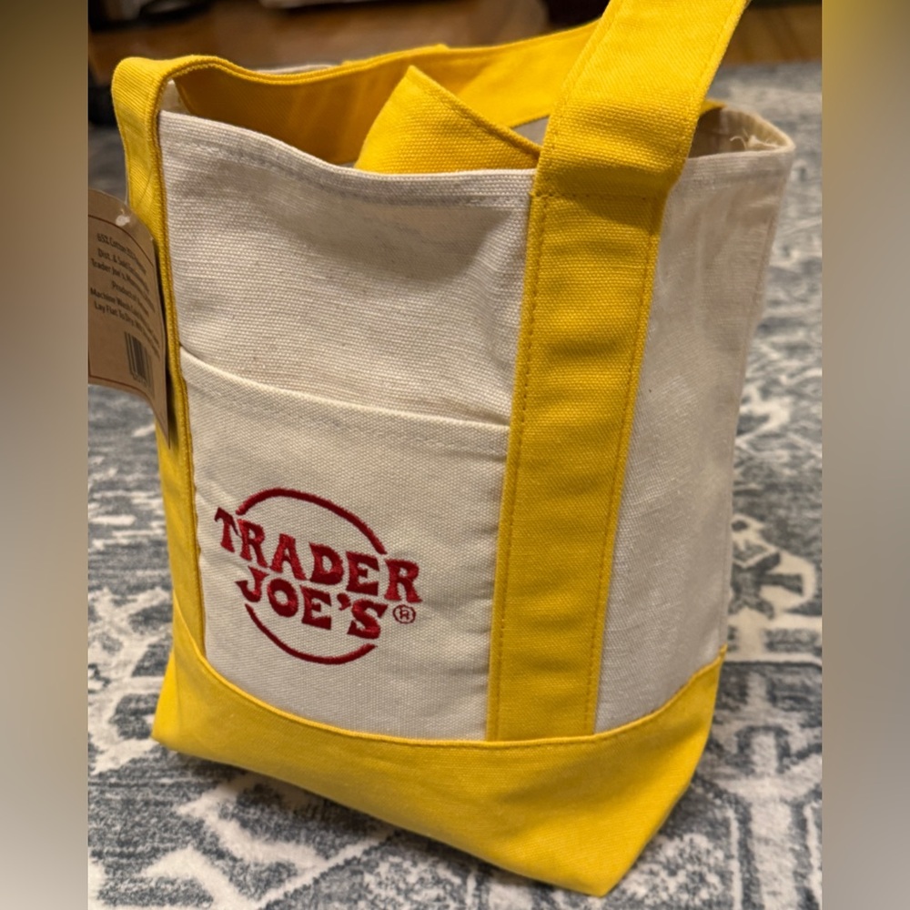 YELLOW Trader Joe’s Mini Tote NWT